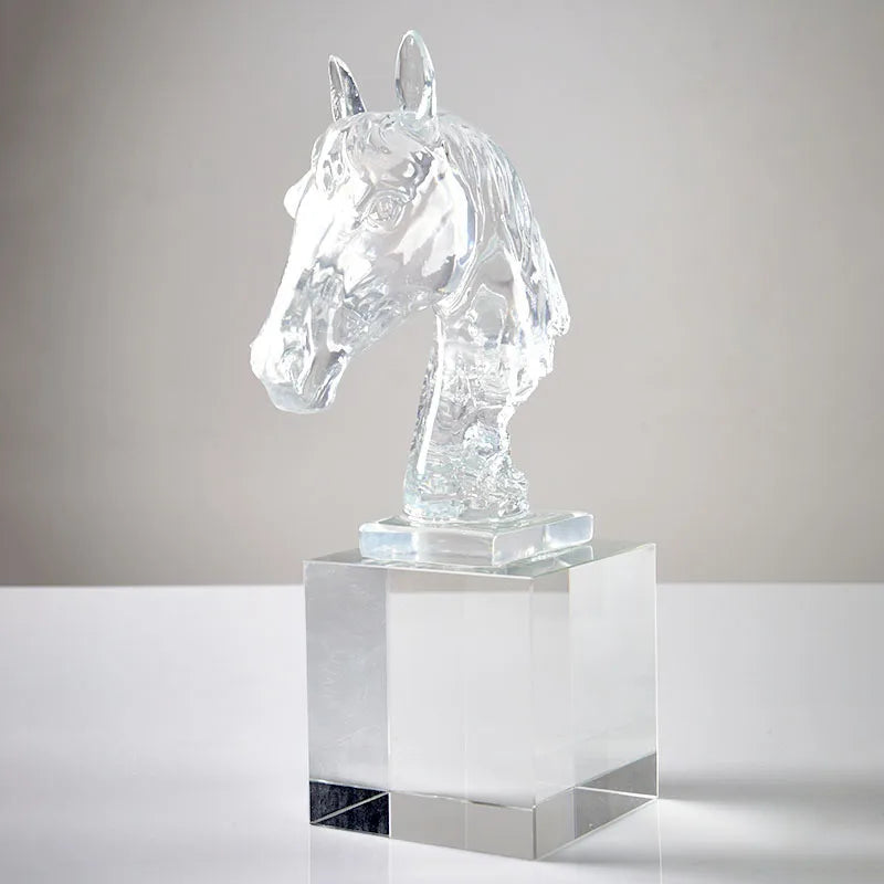 DecorBites™ Horse Head Crystal Statue - Decorative Room Sculpture