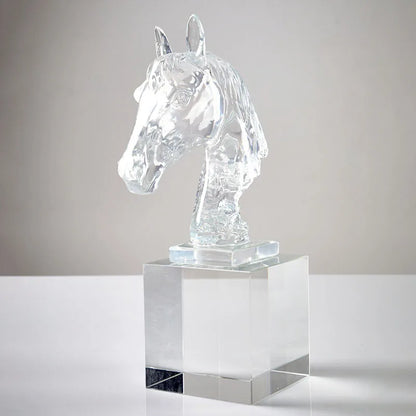 DecorBites™ Horse Head Crystal Statue - Decorative Room Sculpture