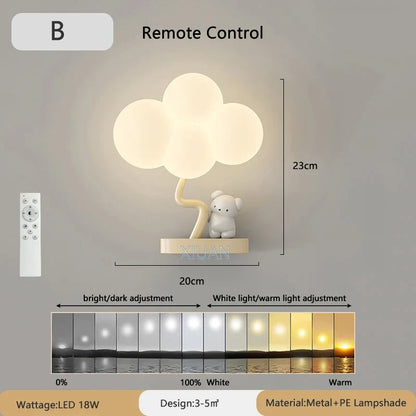 DecorBites™ Cloud Shape LED Baby Room Wall Lamp - Eye Care Bedroom Fixture