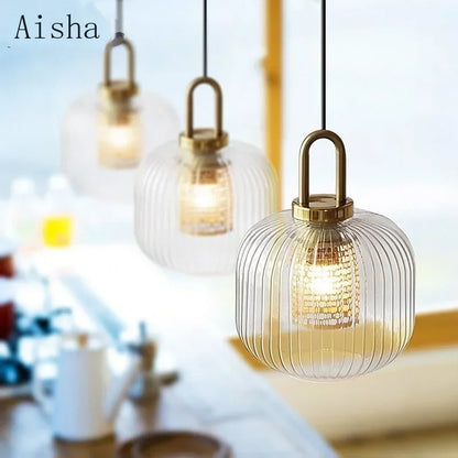 DecorBites™ Clear Glass Pendant Lamp: Modern Designer Lighting for Bar, Restaurant, Bedroom, Aisle & more