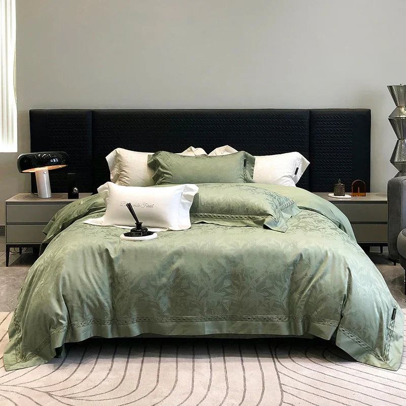 DecorBites™ 1000TC Lyocell Cotton Jacquard Luxury Bedding Set with Soft Silky Feel