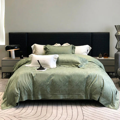 DecorBites™ 1000TC Lyocell Cotton Jacquard Luxury Bedding Set with Soft Silky Feel