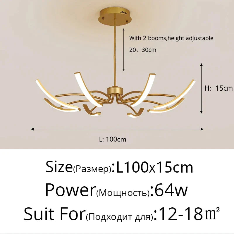 DecorBites™ LED Chandeliers for Modern Living Room Bedroom Study Kitchen Lighting