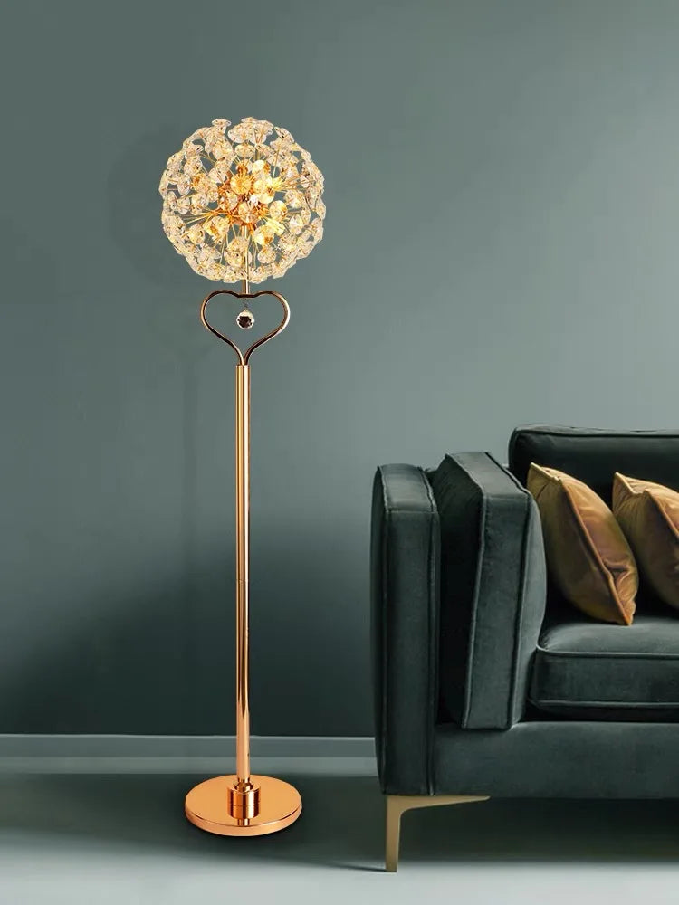 DecorBites™ LED Sunflower Crystal Floor Lamp for Home Decor in Living Room or Bedroom