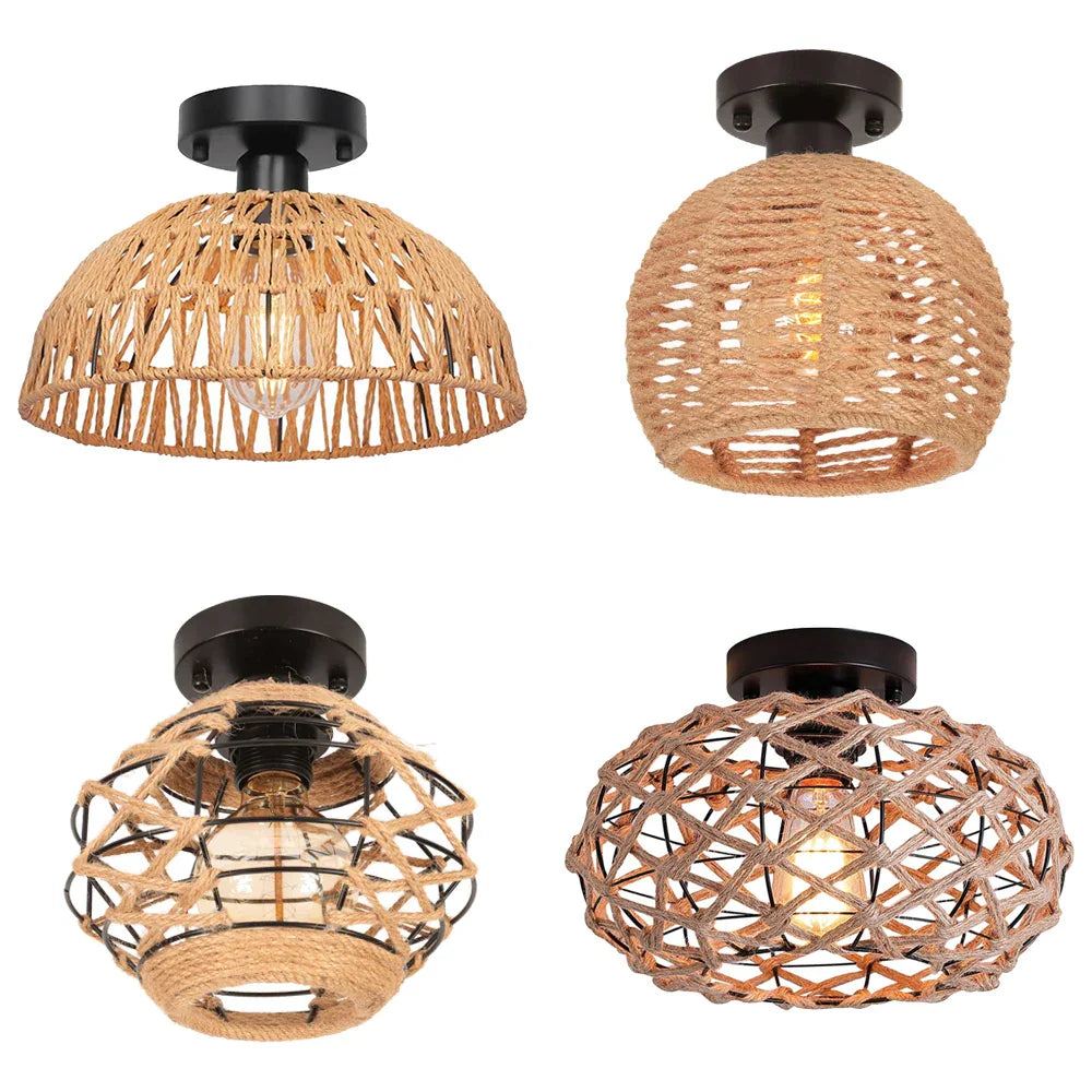 Hemp Rope Ceiling Chandelier