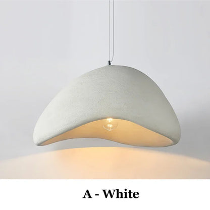 Nordic Wabi-Sabi White Or Gray Sculptural Pendant Light