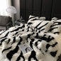 Decobites Nordic Fox Fur Imitation Blanket: Luxury Winter Bed Sofa Throw