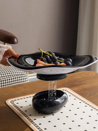 Bandeja geométrica acrílica DecorBites™ para frutas, aperitivos y almacenamiento de joyas