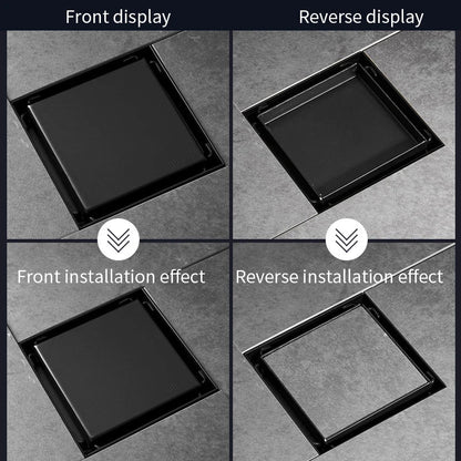 DecorBites™ Brass Square Shower Floor Drain with Hair Strainer - Bathroom Shower Accessory