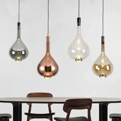 DecorBites™ LED Glass Pendant Lamp: Hotel Kitchen Restaurant Bar Chandeliers Lighting