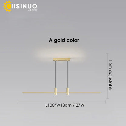 DecorBites™ Adjustable LED Pendant Light in Black/Gold for Office Dining Living Room