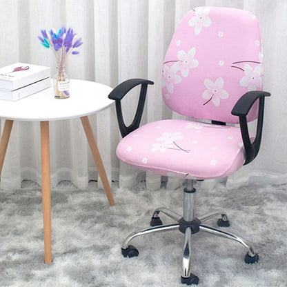 Decobites Printed Spandex Chair Cover: Universal Office Chair Protector for Comfort and Style