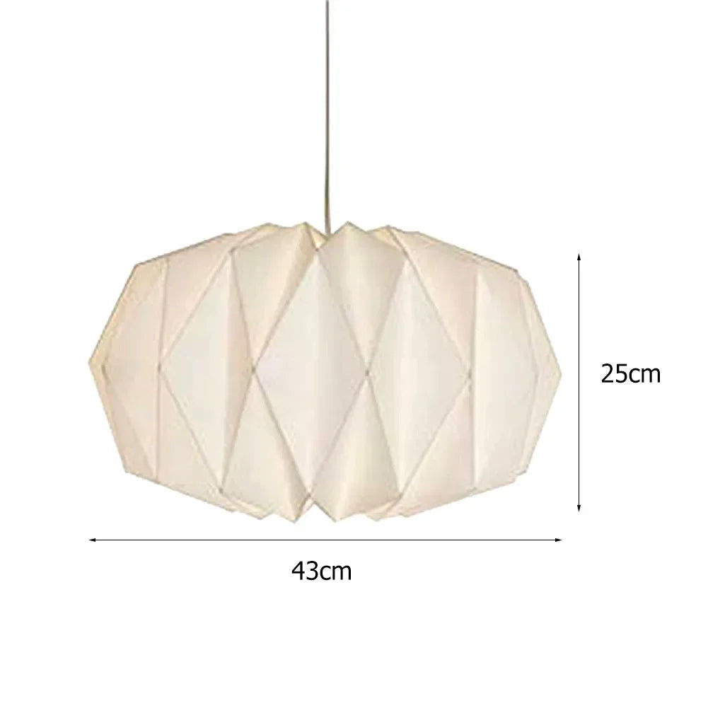 Nordic White Origami Paper Pendant Lamp Shade