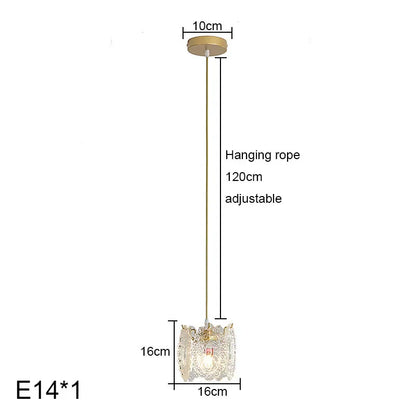 DecorBites™ Carved Glass Pearl Chandelier for Dining Room, Living Bedroom, Study, Balcony - LED Pendant Lighting