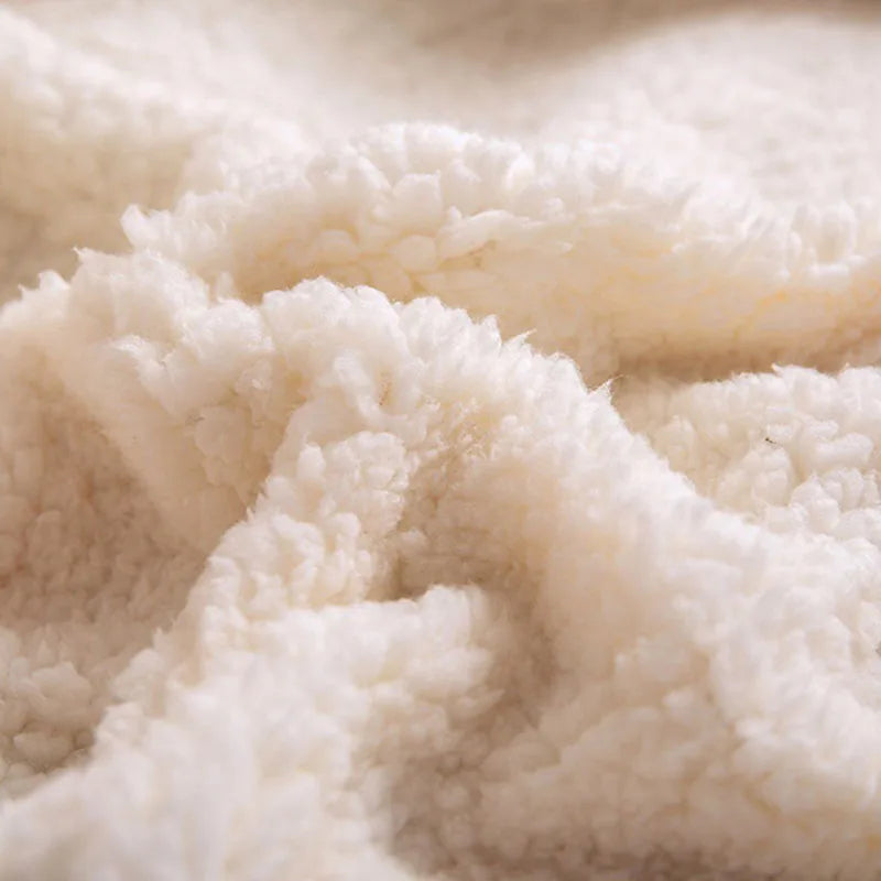 Manta de franela estampada de doble capa DecorBites™ para siestas en la oficina y funda de sofá