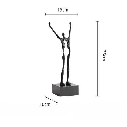 DecorBites™ Human Figure Sculpture Acrobatics Art Decor Abstract Figurine Metal Handicrafts