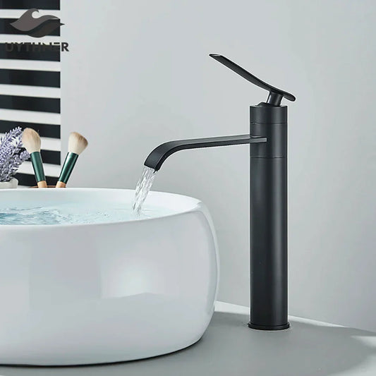 DecorBites™ Basin Faucet Mixer for Bathroom Vessel Washbasin Hot Cold Water Deck Mounted