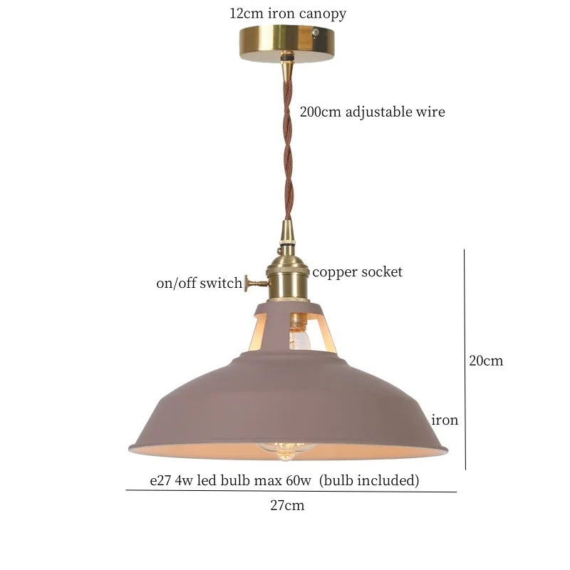 مصباح معلق LED من DecorBites™ باللون الأزرق من الحديد، طراز حديث إسكندنافي للمنازل والمساحات التجارية