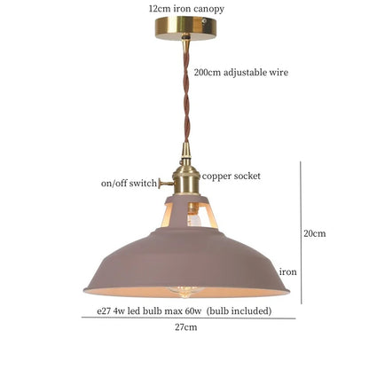 مصباح معلق LED من DecorBites™ باللون الأزرق من الحديد، طراز حديث إسكندنافي للمنازل والمساحات التجارية