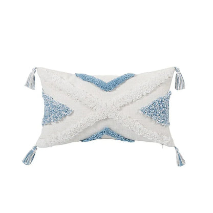 Fundas de almohada DecorBites™ con borlas geométricas y mechones para decoración del hogar