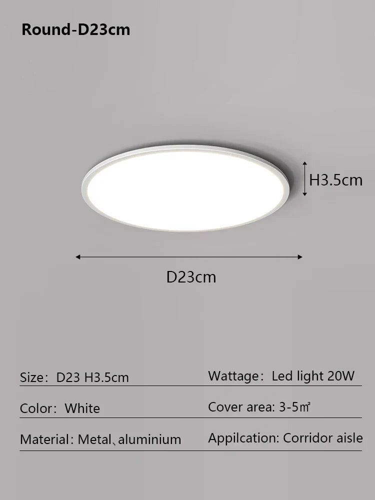 DecorBites™ LED Ceiling Light: Nordic Style Ultra Thin Square Lamp for Living Room and Bedroom