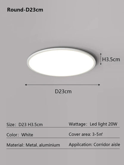 DecorBites™ LED Ceiling Light: Nordic Style Ultra Thin Square Lamp for Living Room and Bedroom