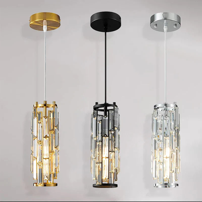 Decorbites™ Lámpara de Araña de Cristal Dorado: Iluminación Elegante de Comedor en Forma de Lámpara Colgante