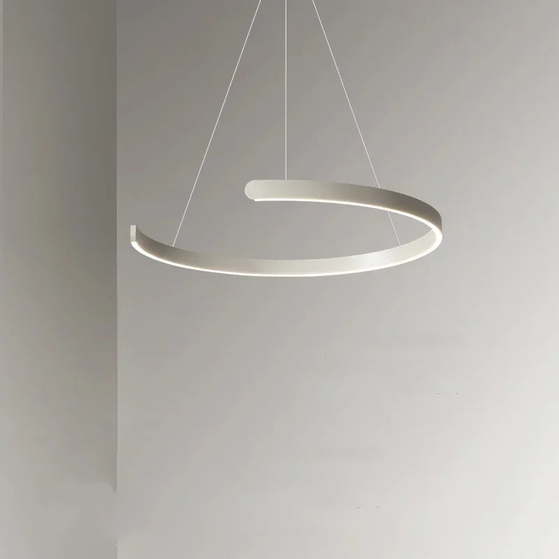 Lámpara colgante tipo araña LED negra DecorBites™ para vestíbulo, escaleras o bar; lámpara colgante minimalista para interiores.