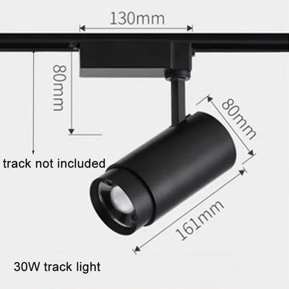 أضواء مسار صناعية سوداء قابلة للتعديل من DecorBites™