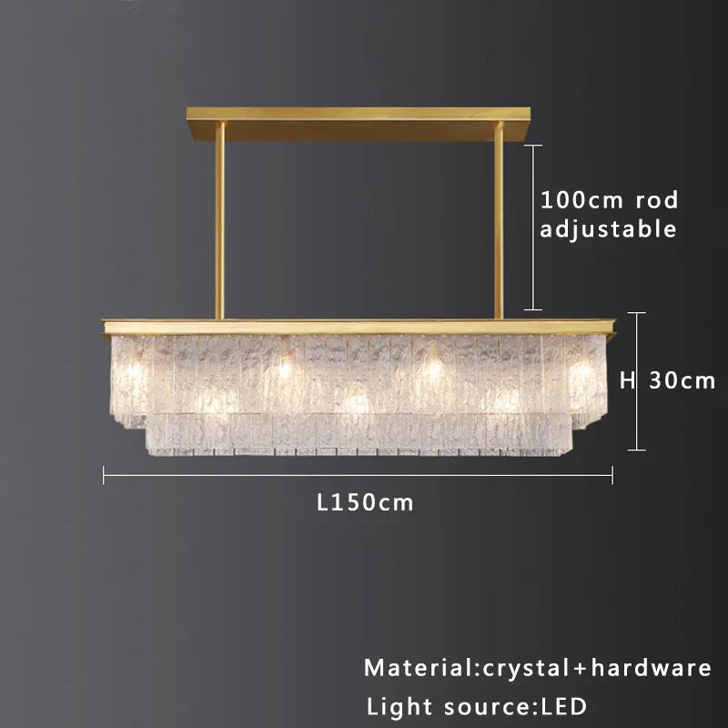 DecorBites™ Elegant Crystal Glass Chandelier for Luxury Home Decor