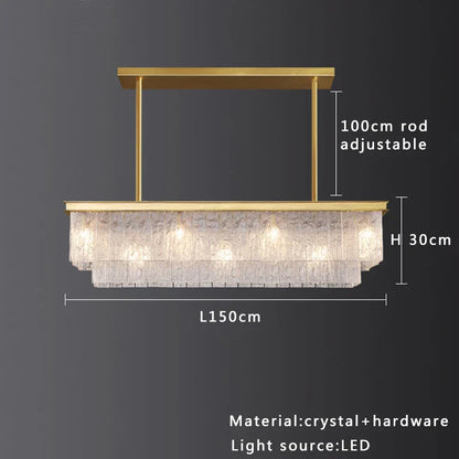 DecorBites™ Elegant Crystal Glass Chandelier for Luxury Home Decor