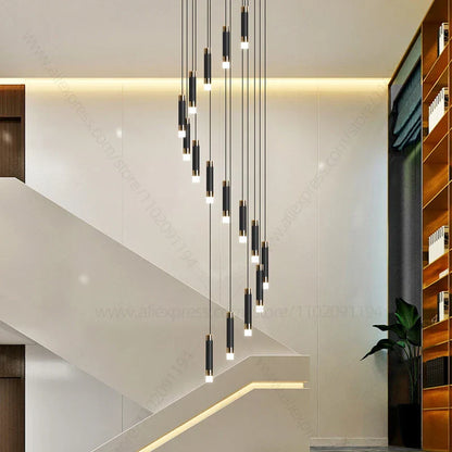 DecorBites™ LED Chandelier: Modern Nordic Acrylic Luxury Lighting for Home Decor