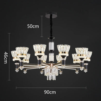 ثريا كريستال DecorBites™‎ معلقة لغرفة المعيشة وغرفة الطعام، ديكور منزلي فاخر