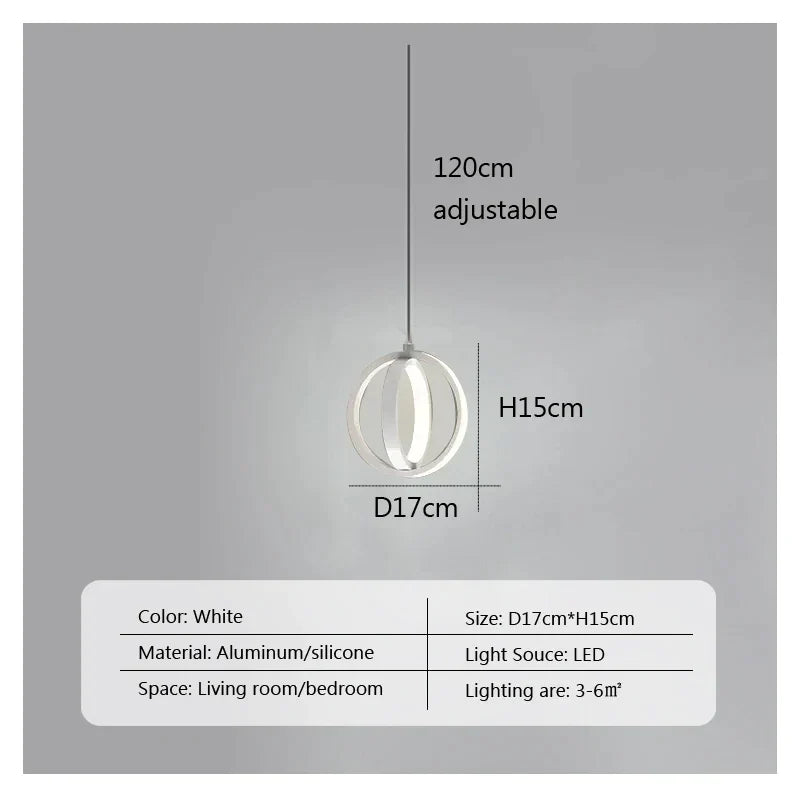 DecorBites™ LED Bedside Pendant Light Modern Decor Chandelier for Bedroom Living Room