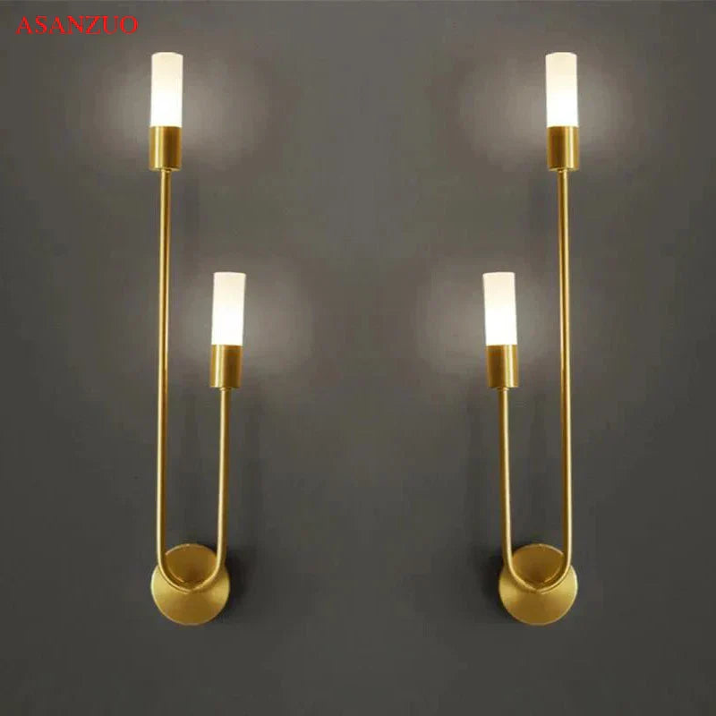 DecorBites™ LED Gold Candlestick Wall Light for Indoor Decor and Ambiance