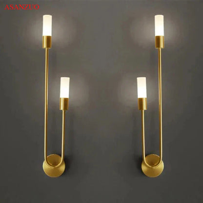 DecorBites™ LED Gold Candlestick Wall Light for Indoor Decor and Ambiance