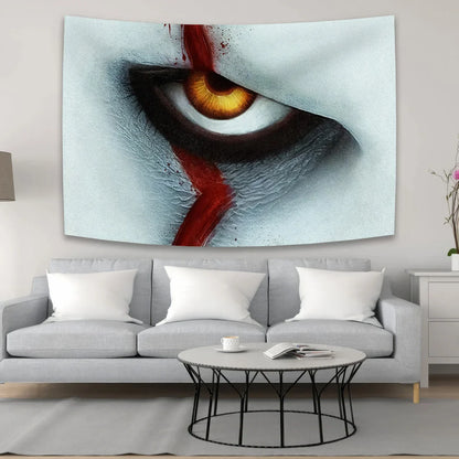 DecorBites™ Halloween Psychedelic Tapestry Curtains for Horror Movie Home Decoration