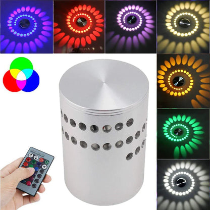 DecorBites™ LED Spiral Wall Light with RGB Remote Control - Home Decor Art Lamp