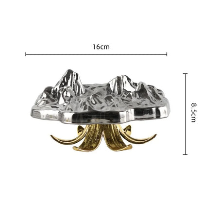 DecorBites™ High-Leg Iceberg Tray Desktop Organizer Decor Ashtray Candy Plate