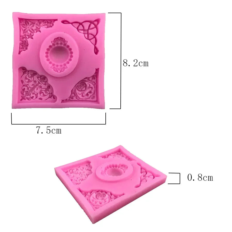 Decorbites™ Spitzenprägungsmatrix für Fondant, Schokolade und UV-Harz-Bastelarbeiten