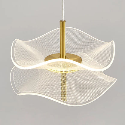 DecorBites™ Lotus Leaf Pendant Lights: LED Art Chandelier for Restaurant and Bedroom