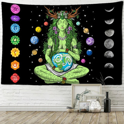 Decobites Seven Chakra Psychedelic Witchcraft Tapestry for Home Decor