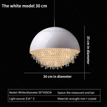 DecorBites™ Crystal Chandelier: Nordic Luxury Lighting for Living Room, Bedroom, and Dining Area