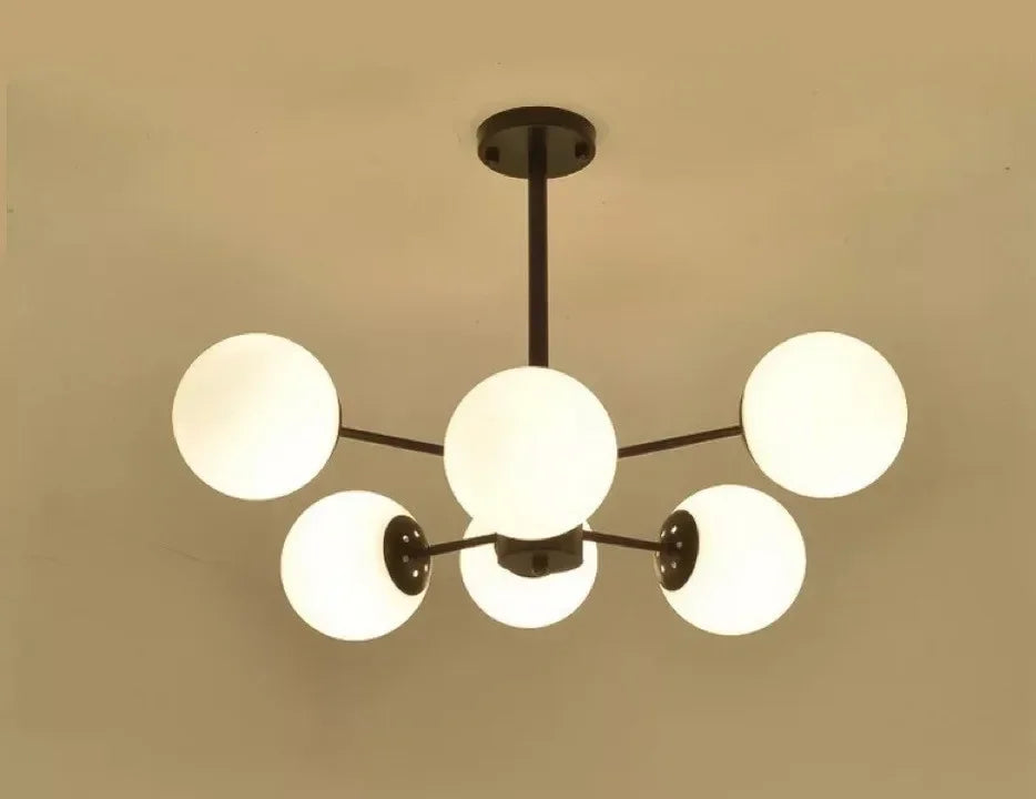 ثريا زجاجية لامعة قابلة للتعديل بتصميم كرة من DecorBites™ لإضاءة غرفة المعيشة وغرفة الطعام وغرفة النوم