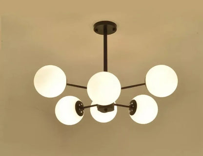 ثريا زجاجية لامعة قابلة للتعديل بتصميم كرة من DecorBites™ لإضاءة غرفة المعيشة وغرفة الطعام وغرفة النوم