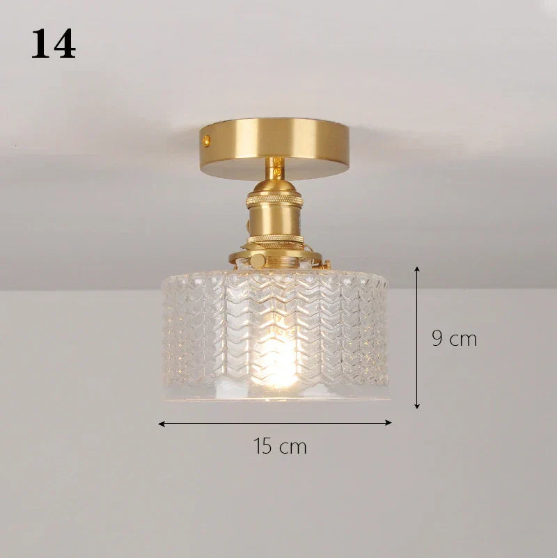 DecorBites™ Glass Shade Pendant Ceiling Lamp for Kitchen Aisle Bedroom LED Lights Fixtures