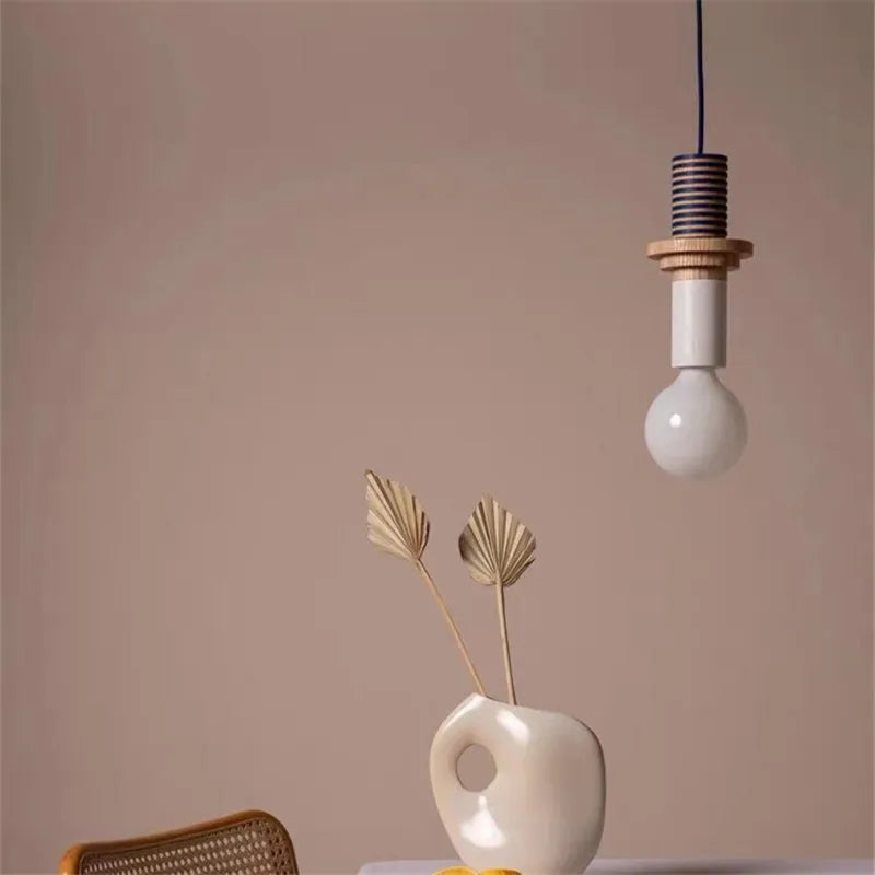 DecorBites™ LED Wooden Pendant Light: Nordic Design, Kawaii Bedroom Decor Fixture