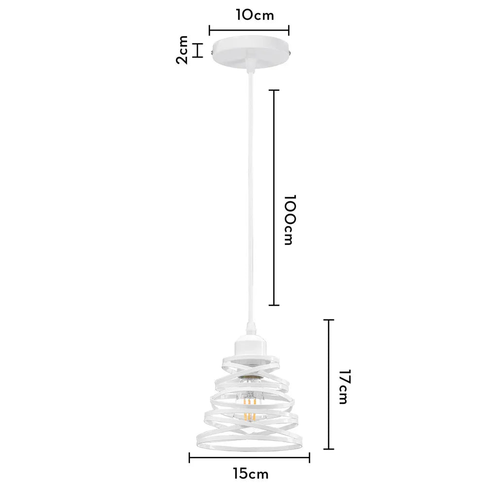 DecorBites™ Iron Cage Ring Chandelier Pendant Light for Kitchen Living Room