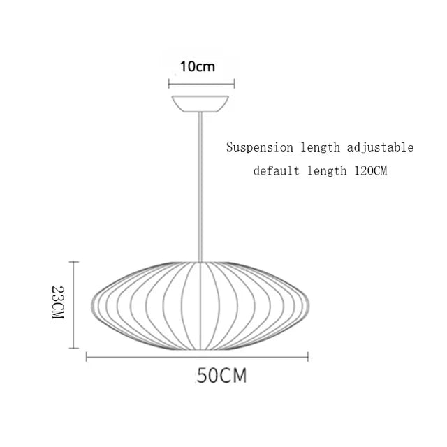 DecorBites™ Elegant Silk Designer Pendant Lamp for Home & Hospitality Lighting