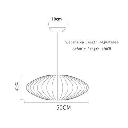 DecorBites™ Elegant Silk Designer Pendant Lamp for Home & Hospitality Lighting